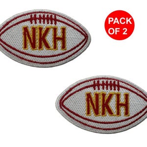 Kansas City Football Patch: Embroidered Iron-On Team Applique - Pack of 2