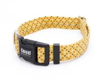 Rustic Autumn Dots Dog Collar - Martingale or Buckle - 5/8" - 2" Widths