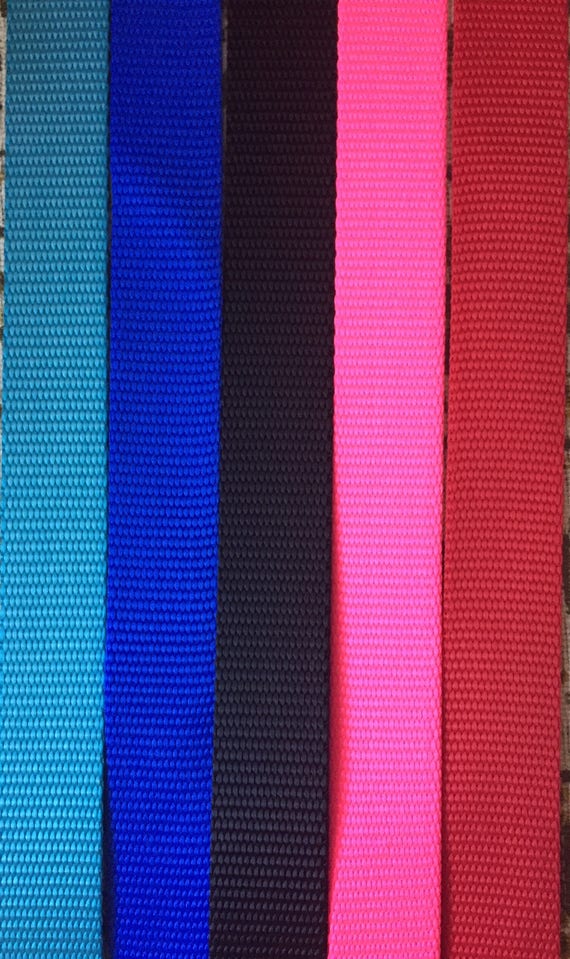 1 Inch Width Nylon Webbing - Medium Weight : 5 Yards 1 Strap Webbing Plus  (Red)