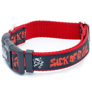 Sick Of It All - Small Dog Collar or Leash  - 3/4 inch Width