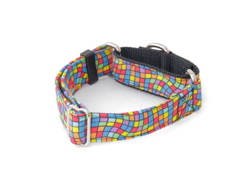 Warped Checkered Dog Collar 5/8 2 Widths Etsy
