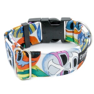 Lucha Libre Dog Collar - Martingale or Buckle 1.5 - 2 Inch Width