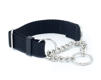 Metal Dog Chain Collar, Slip Link Training Heavy Duty Dog Collar Martingale Puppy Collars For XXS