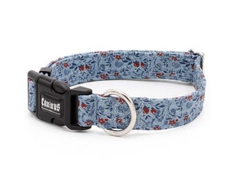 Wildflower Meadow  Dog Collar - Martingale or Buckle - 1/2"- 2" Width Collars