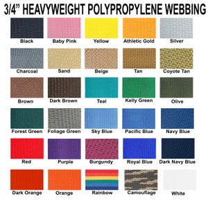 3/4 Inch Width Heavy Weight Polypropylene Webbing 1" Heavy poly Strap, Strapping