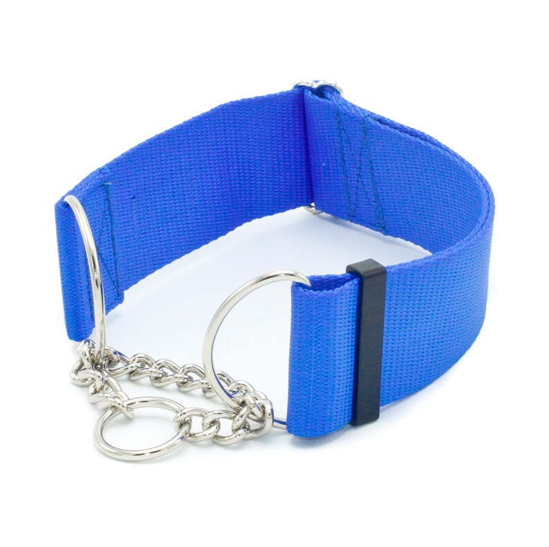 2 Inch Chain Martingale No Slip Dog Collars 2 Half Check Etsy