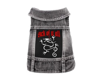 Sick Of It All Denim Jacket - Cats and Dogs, battle vest