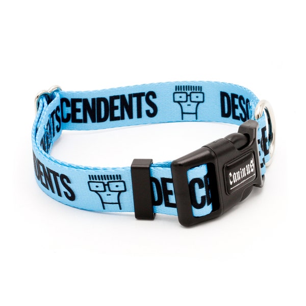 Descendents Turquoise Dog Collar Martingale & Buckle 5/8"- 1.5" Width Collars