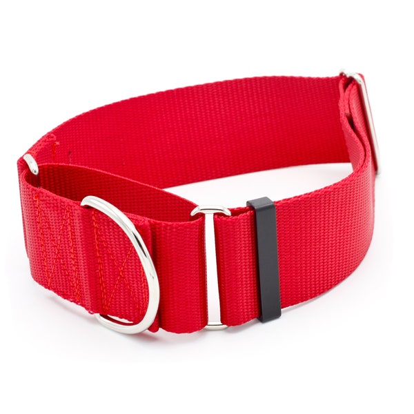 2 Inch Width Martingale Nylon Dog Collar - 2" No Slip Martingale Training Dog Collar