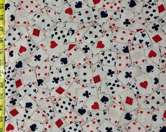 Playing Cards - Timeless Treasures  - gambling poker blackjack casino ( Yard or Half Yard )