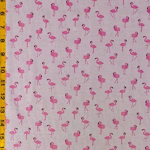 Pink Flamingos Dear Stella Fabric ( Yard or Half Yard ) FLAMAZING STELLA-D3042 BLUSH birds