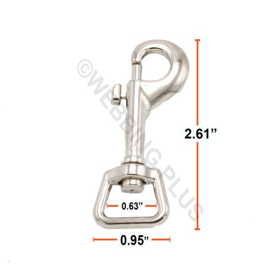 5/8 Swivel Bolt Snap Nickel Plated 5/8 Inch Pet Leash Hardware Silver .625  Inch 