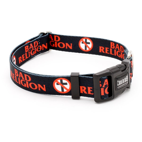 Bad Religion Dog Collar Martingale & Buckle 5/8"- 1.5" Width Collars