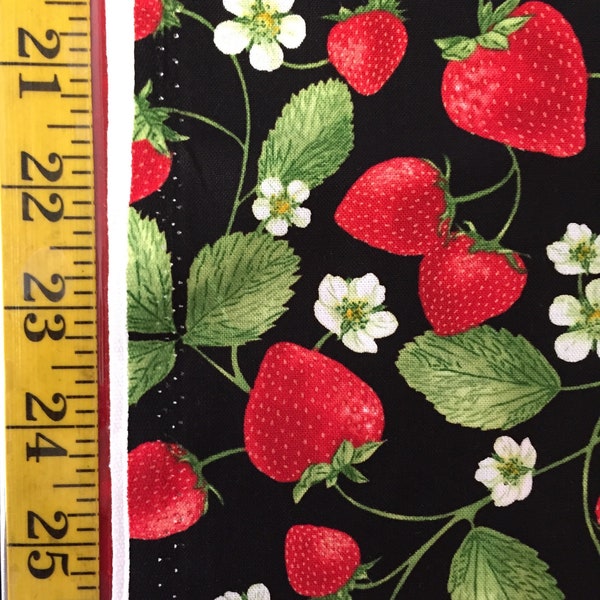 Strawberry Vines - Timeless Treasure Fabric ( Yard or Half Yard ) - Fruit C7346