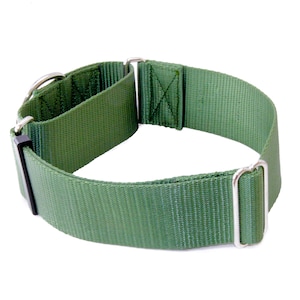 2 Inch Width Martingale Nylon Dog Collar 2 No Slip Martingale Training Dog Collar Olive