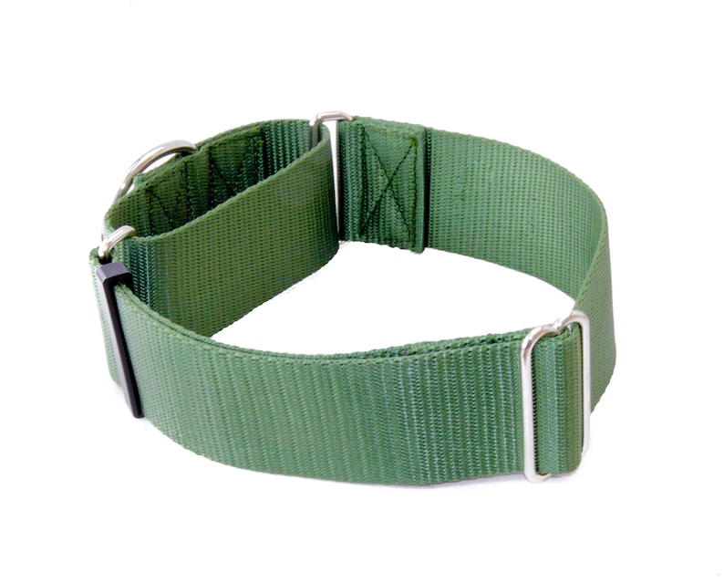 2 Inch Width Martingale Nylon Dog Collar 2 No Slip Martingale Training Dog Collar Olive