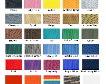 2" Lightweight Polypropylene Webbing - 20 Yards, Various Colors 60 feet
