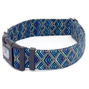 Geometric Dog Collar - Martingale or Buckle - 5/8&quot;- 2&quot; Width
