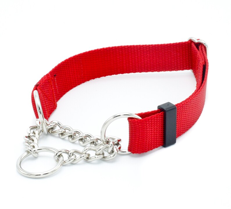 1 Inch Chain Martingale No Slip Dog Collars 1 Half Check Etsy