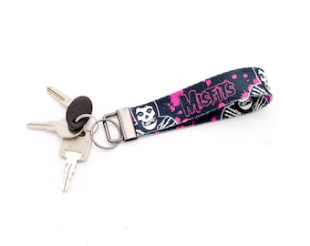Misfits Splatter Pink Official Key Chains / Lanyard