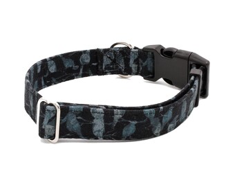 Black Ravens Dog Collar - Martingale or Buckle 1"- 2" Width Collars