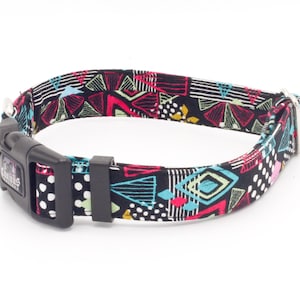 New Wave 80&#39;s Style Dog Collar - Buckle or Martingale - 5/8&quot; - 2&quot; Width