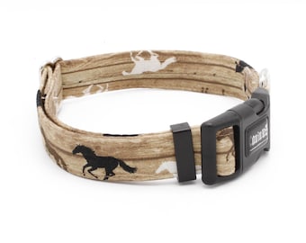 Horses Dog Collar - 1" - 2" Widths - Buckle or Martingale