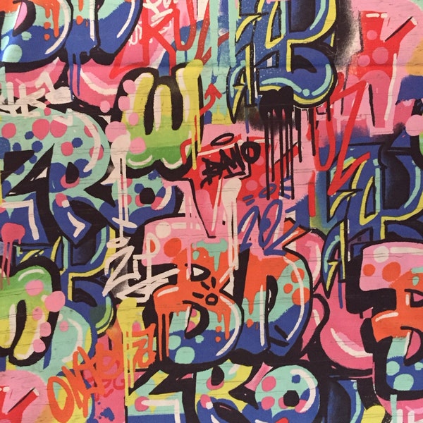 Graffiti Fabric Etsy