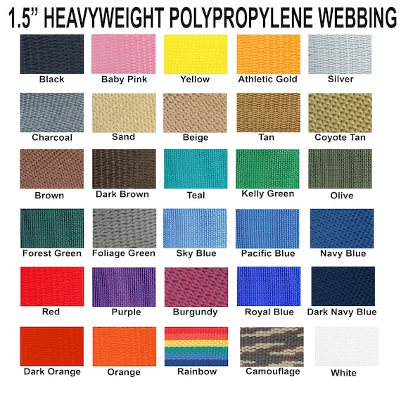 1.5 Heavy Weight Polypropylene Webbing 1.5 Inch Poly 