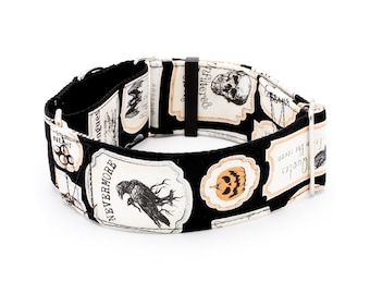 Nevermore Hundehalsband - Schnalle oder Martingale - 1,5 "- 2" Breiten Edgar Allan Poe Der Rabe Evermore