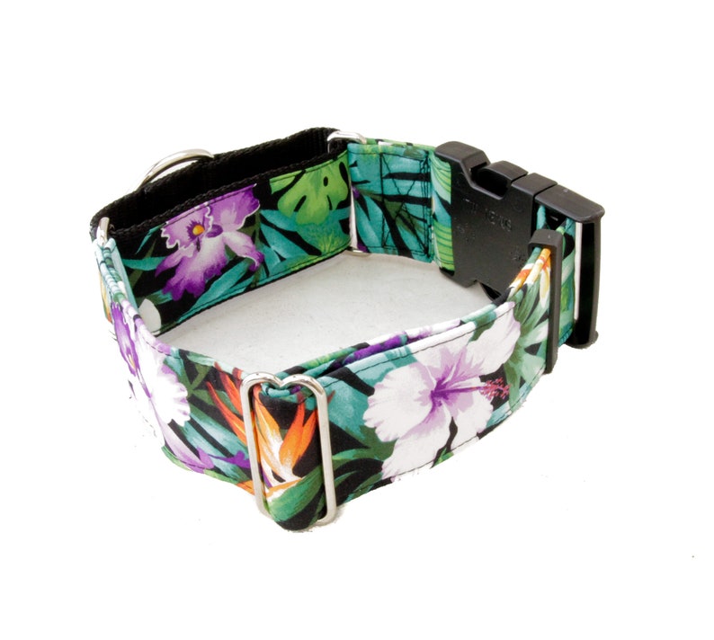 Hawaiian Flowers Dog Collar Martingale & Buckle 1 Etsy