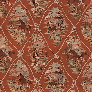 Alexander Henry Roughwear Stripe border row cotton fabric COWBOY BTHY western 