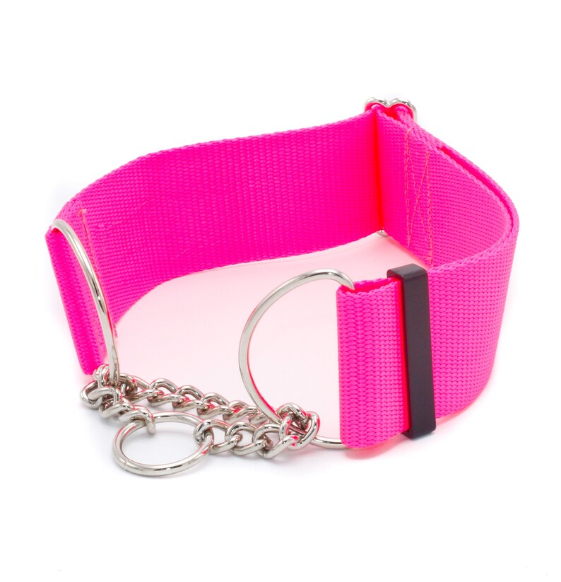 2 Inch Chain Martingale No Slip Dog Collars 2 Half Check Etsy