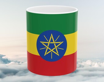 Ethiopia Flag Coffee Mug, Coffee Cup, Abyssinia
