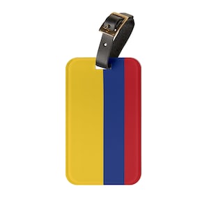 Etichetta per bagaglio con bandiera colombiana, etichetta per bagaglio con bandiera colombiana, etichetta per valigia colombiana, etichetta per zaino, etichetta per borsa da palestra, regalo di Natale, regalo di Natale