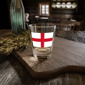 England Flag Shot Glass Perfect for Sports Fans, Souvenirs, Pub Nights, Gifts, and Celebrations