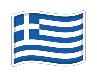 Greek Flag Sticker| Greece Flag | Fun Sticker Decorations | Fun Gift | Laptop Stickers | Planner Stickers | Phone and Phone Case Stickers