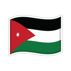 Jordan Flag Sticker | Jordanian Flag | Fun Sticker Decoration | Fun Gift | Laptop Stickers | Planner Stickers | Phone/Phone Case Stickers