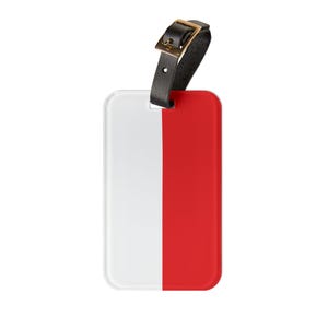 Poland Flag Luggage Tag,  Polish Flag Suitcase Tag, Gym Bag Tag, Backpack Tag, Christmas Gift, Stocking Stuffer