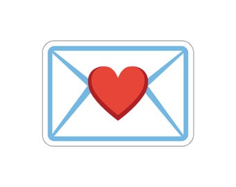 Love Letter Emoji Sticker | Heart Sticker | Fun Sticker Decorations | Fun Gift | Laptop Stickers | Planner Stickers | Phone Stickers