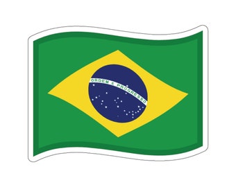 Brazilian Flag Sticker | Brazil Flag | Fun Sticker Decorations | Fun Gift | Laptop Stickers | Planner Stickers | Phone & Phone Case Stickers