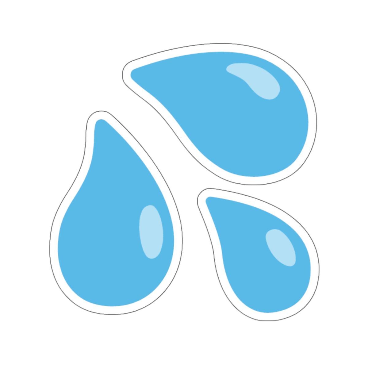 Sweat Emoji Sticker | Water Sticker | Fun Sticker Decorations | Fun Gift | Laptop Stickers | Planner Stickers | Phone Stickers