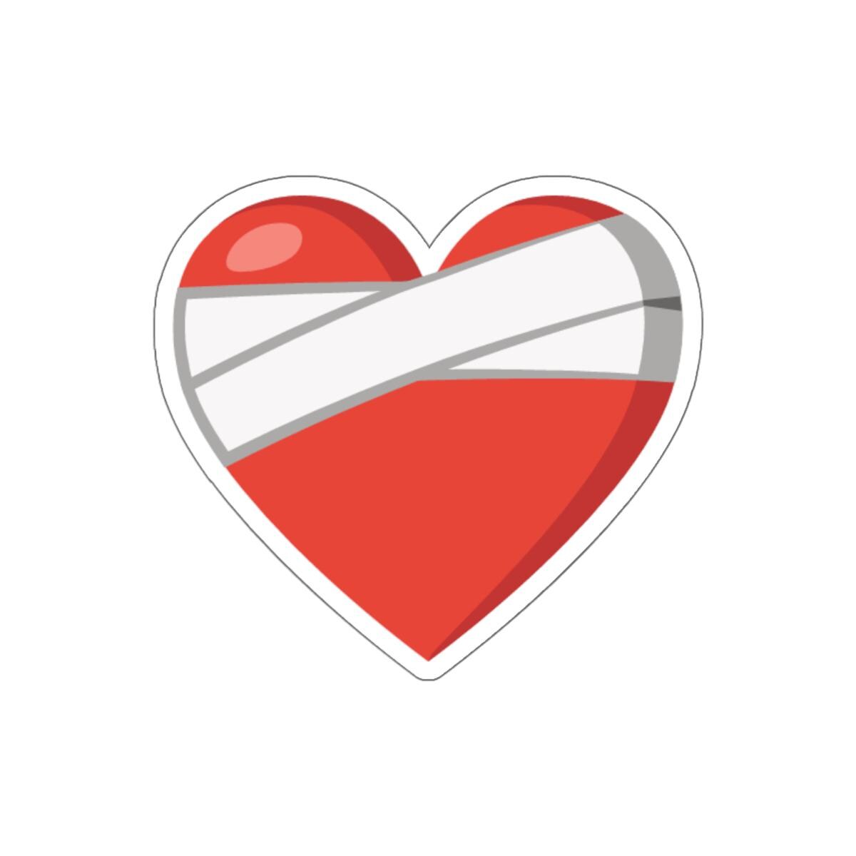 Mended Heart Emoji Sticker | Heart Sticker | Fun Sticker Decorations | Fun Gift | Laptop Stickers | Planner Stickers | Phone Stickers