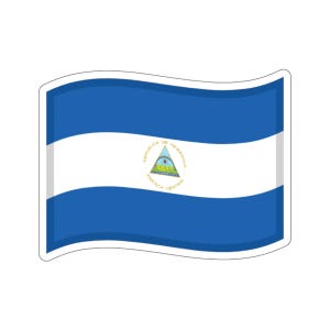Sticker vlag Nicaragua | Nicaraguaanse vlag | Leuke stickerdecoratie | Leuk cadeau | Laptopstickers | Plannerstickers | Stickers telefoonhoesjes