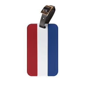 Netherlands Flag Luggage Tag,  Netherlands Flag Suitcase Tag, Gym Bag Tag, Backpack Tag, Christmas Gift, Stocking Stuffer