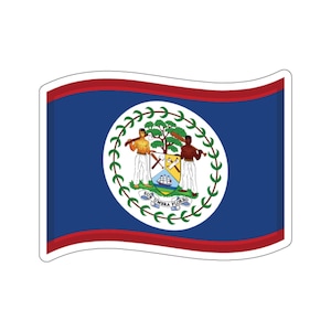 Belize Flag Sticker | Belizean | Fun Sticker Decorations | Fun Gift | Laptop Stickers | Planner Stickers | Phone and Phone Case Stickers