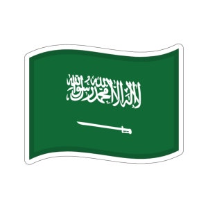 Saudi Arabian Flag Sticker | Saudi | Fun Sticker Decorations | Fun Gift | Laptop Stickers | Planner Stickers | Phone and Phone Case Stickers
