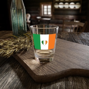 Irish Flag Shot Glass, Perfect for St. Patrick's Day, Cheers to Ireland Lovers, Barware for Celebrations, Fun Gift Idea