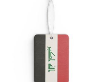 Iraq Flag Car Air Freshener, Great Gift, Christmas Gift, Stocking Stuffer
