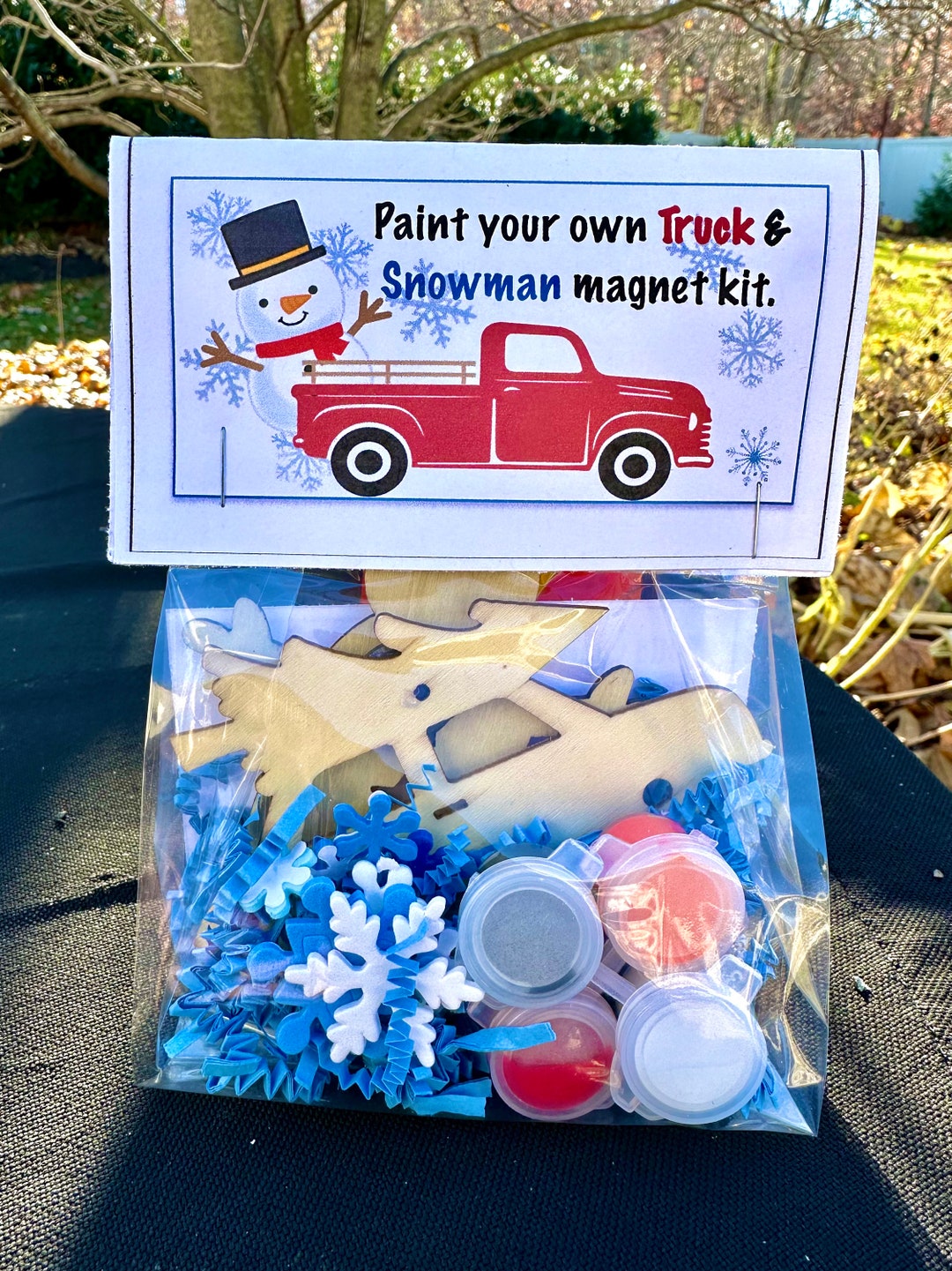 Paint Your Own, Truck, Student Gift, Christmas. Snowman, Winter Crafts